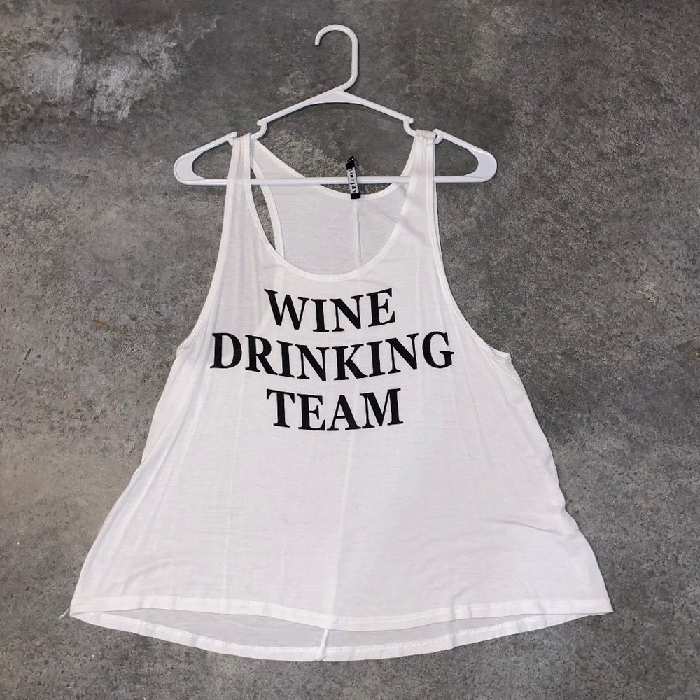 White Wine Drinking Team Tank Top